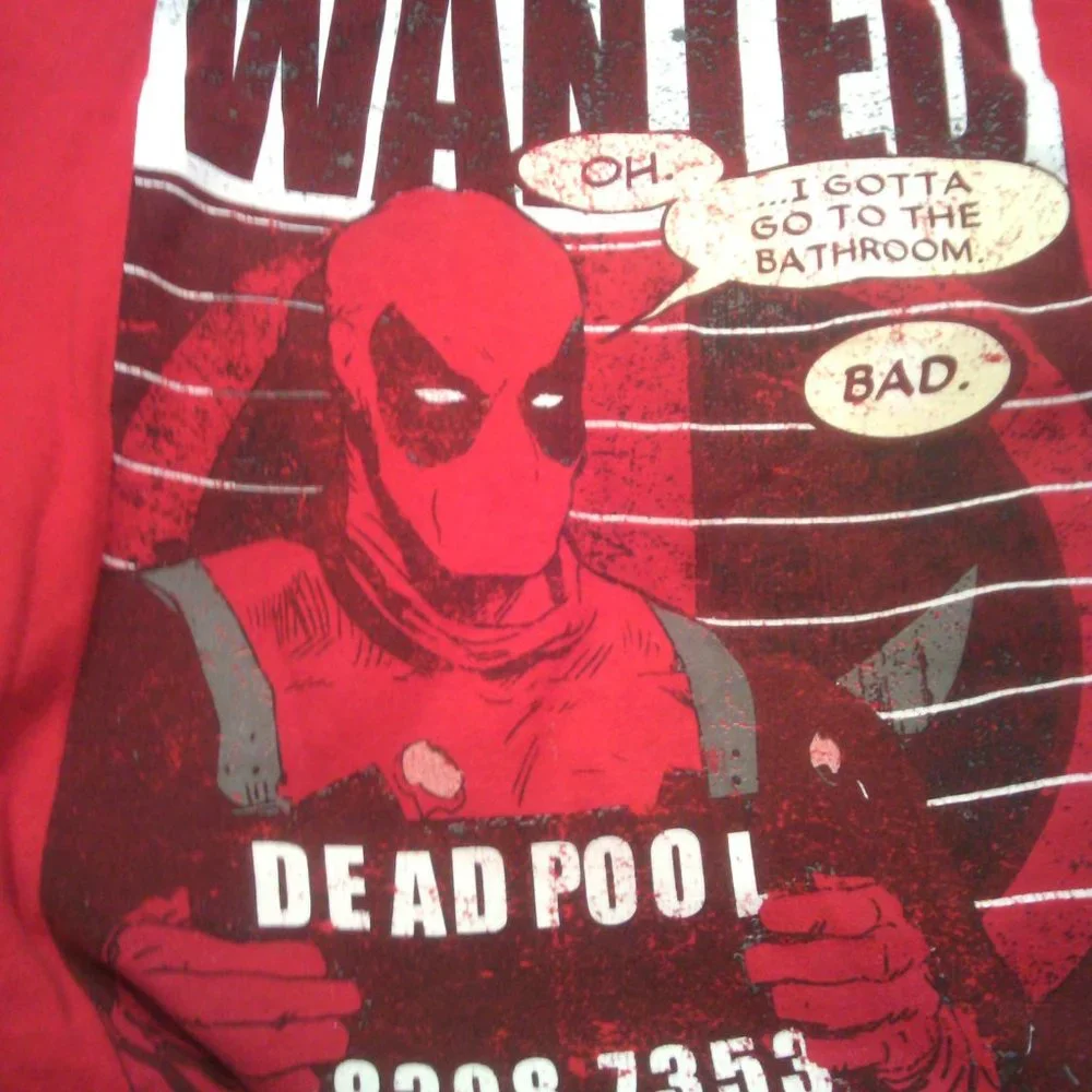 Marvel DEADPOOL T-Shirt RED size MEADIUM - Picture 2 of 9